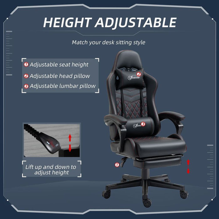 Ultimate Gaming Chair: Racing Style Recliner, PU Leather, Ergonomic Design