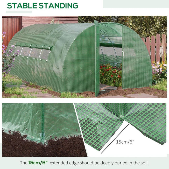 Premium 6x3M Walk-in Greenhouse | Reinforced Steel Frame | High-Quality PE Cloth | Ideal for Gardening & Plant Growth