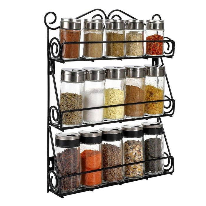 VINSANI FREE STANDING SPICE RACK BLACK 0009994