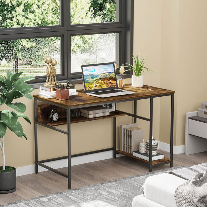 Rustic Brown Computer Desk Workstation with Storage - High-Quality, Versatile, and Stylish