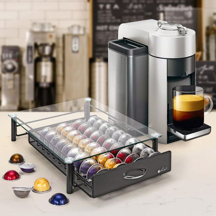 your kitchen."
"Organized and quick access to your favorite coffee pods."
"High-quality construction for long-lasting durability."
"Perfect for home or office use."
"Streamline your coffee routine with this versatile storage drawer.