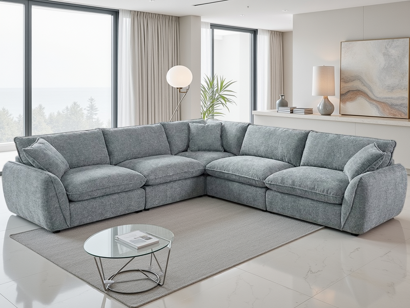 Luxurious Berlin  Large Corner Sofa - Cloud-Like Comfort & Modern Style