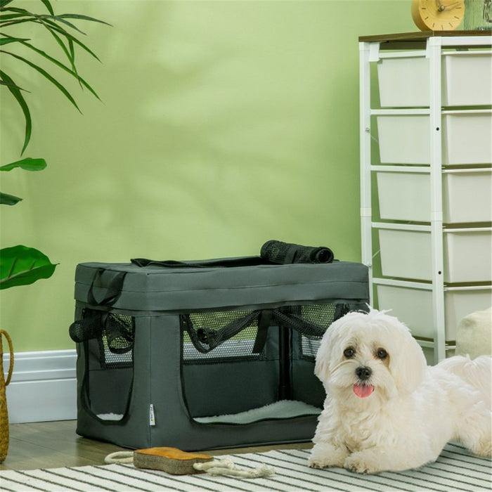 Pet Carrier (Grey and black) 48.5L x 34W x 34Hcm