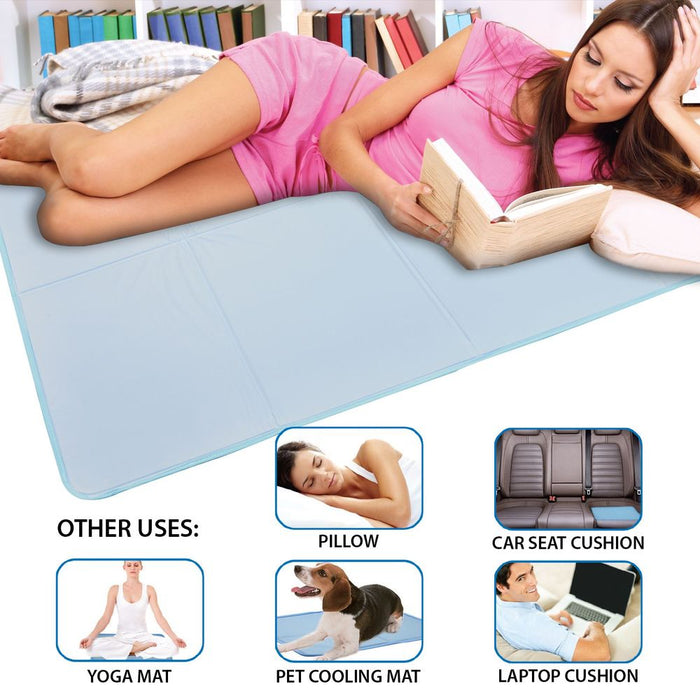 ASAB Cooling Gel Pad Mattress Mat 90x120cm | Relief for Summer Nights | Perfect for Travel and Pets