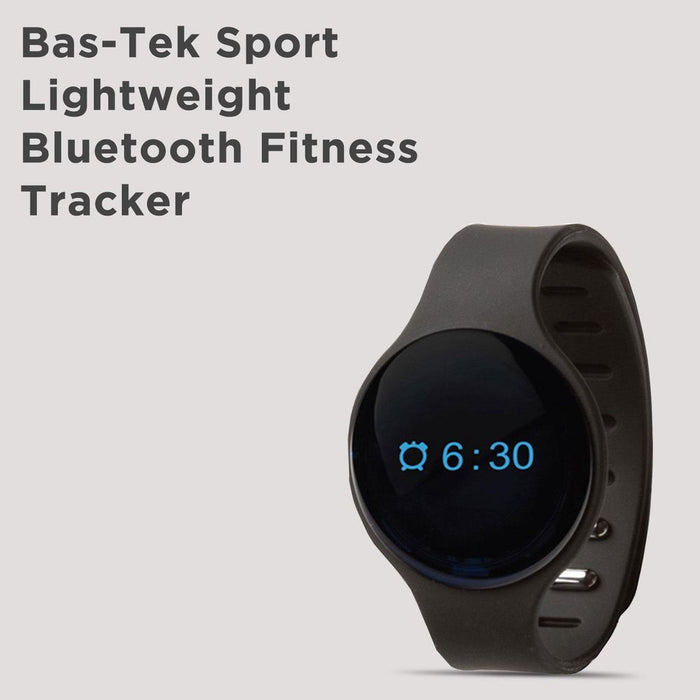 Bas-Tek Sport Bluetooth Fitness Tracker - Black | Lightweight, High Quality