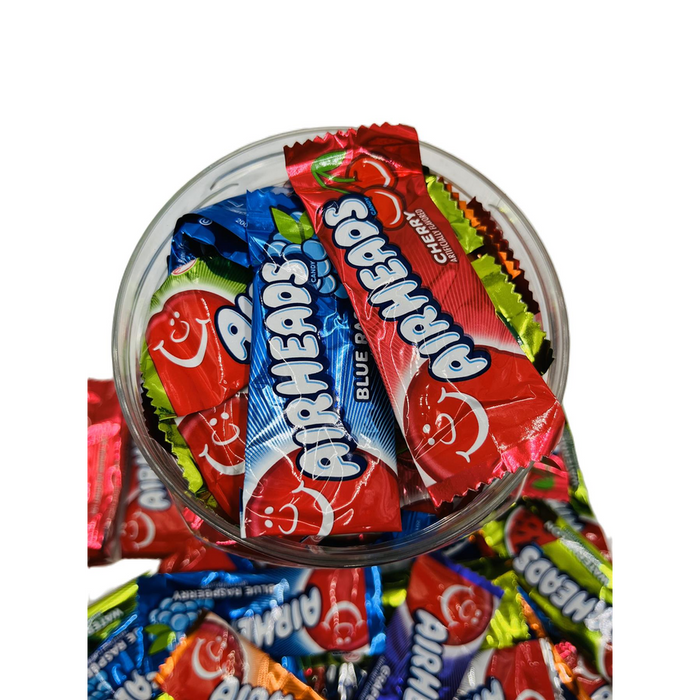 Delicious Mini Airhead Jar: Assorted Fruit Flavors, 56 Individually Wrapped Pieces, Imported from USA