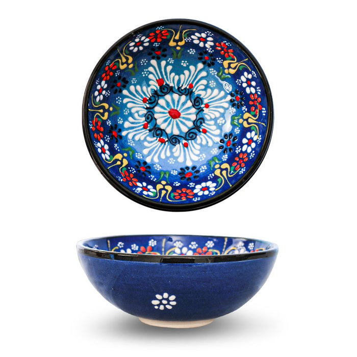 Handmade Ceramic Bowl Mexican Blue 15cm