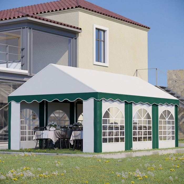 Premium 6x4m Marquee Gazebo, Double Door Party Tent for Weddings & Events