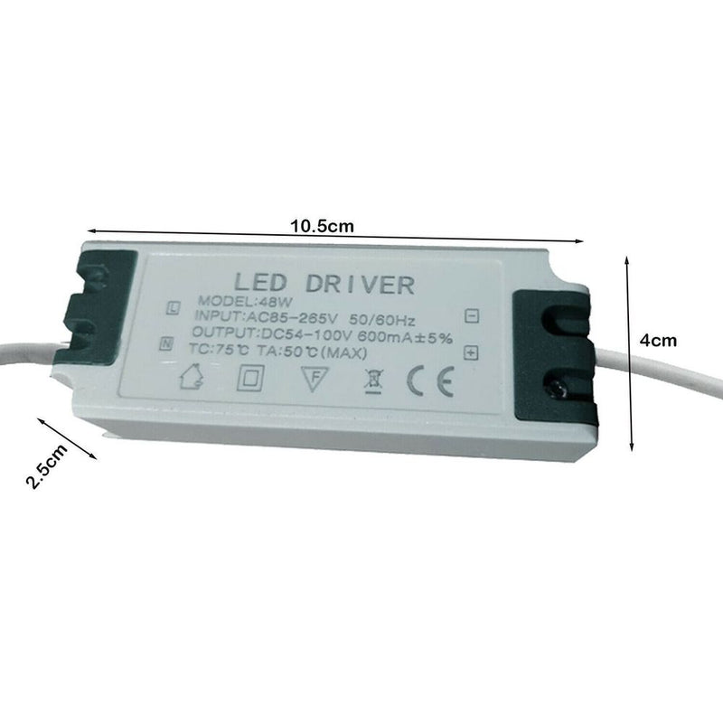 Constant Current 600mA High Power DC Connector Power Supply LED Ceiling light 24W - 48W