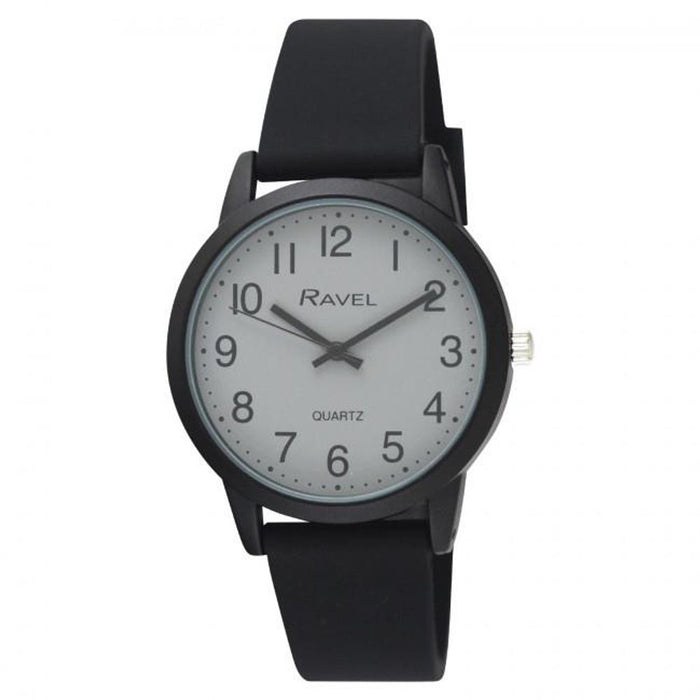 Ravel Mens Sports Grey Dial with Black Silicone Watch R1814.3