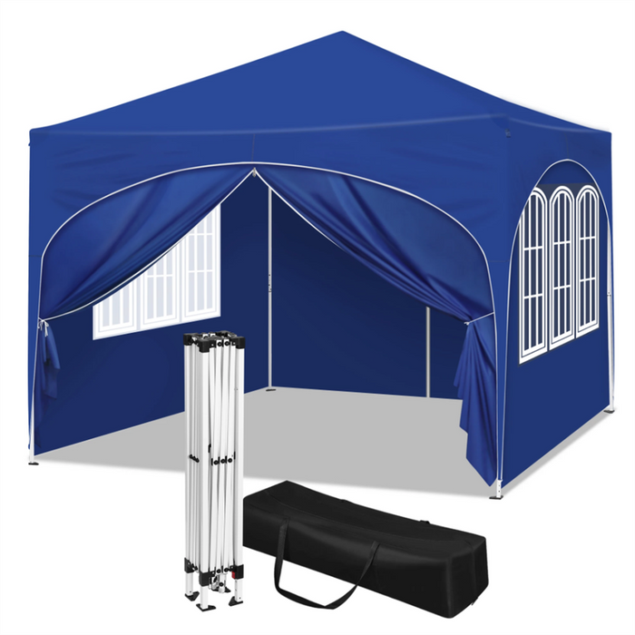 Party Tent | WOLTU folding Garden gazebo | Waterproof | Blue 3x3 m