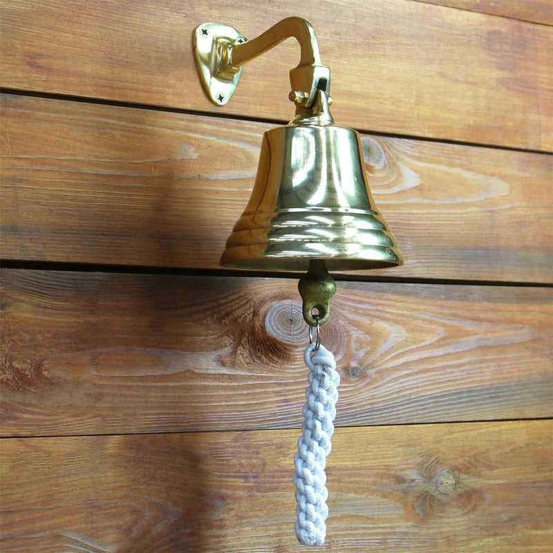 Vintage Gold Ship Bell | Wall Mounted | M&W | High Quality | Perfect for Home or Bar Use