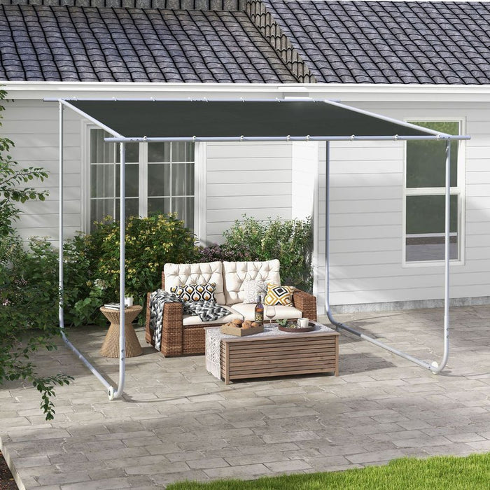 Outsunny 3x3(m) Mobile Pergola Kit, Event Shelter with Wheels, UV30+