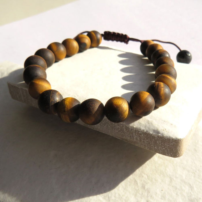 Men's Tigers Eye Adjustable Bracelet | Ideal Birthday or Christmas Gift