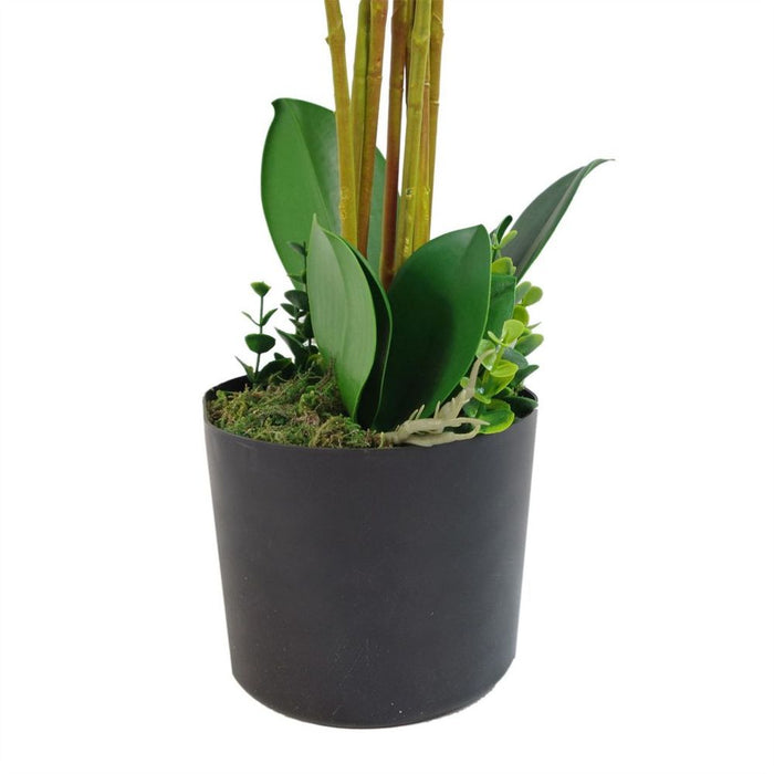 Deluxe 85cm Artificial Bush Orchid - White"