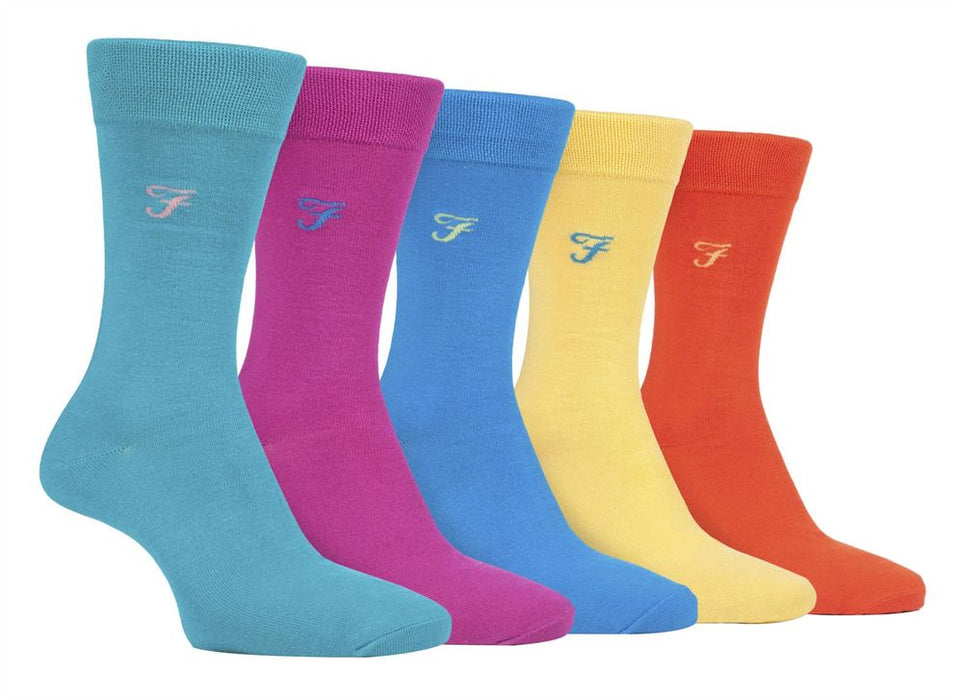 Farah - 5 Pack Bamboo Bright Socks