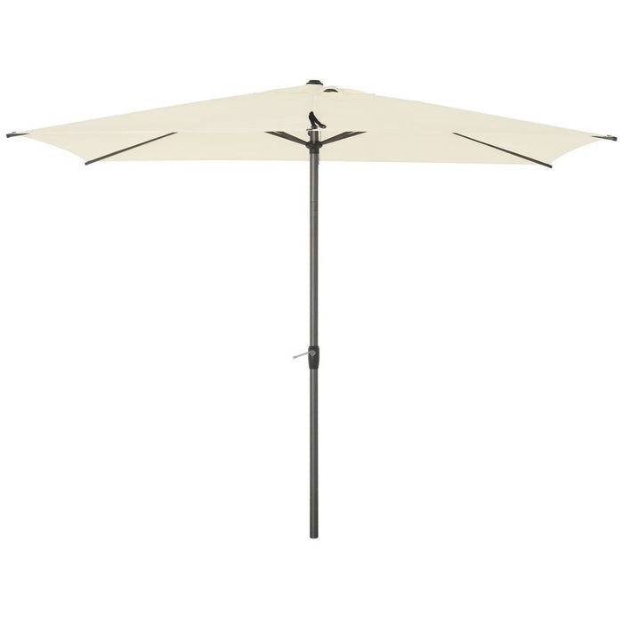 Premium Aluminium Sun Umbrella - Stay Shaded in Style with Angled Beige Canopy