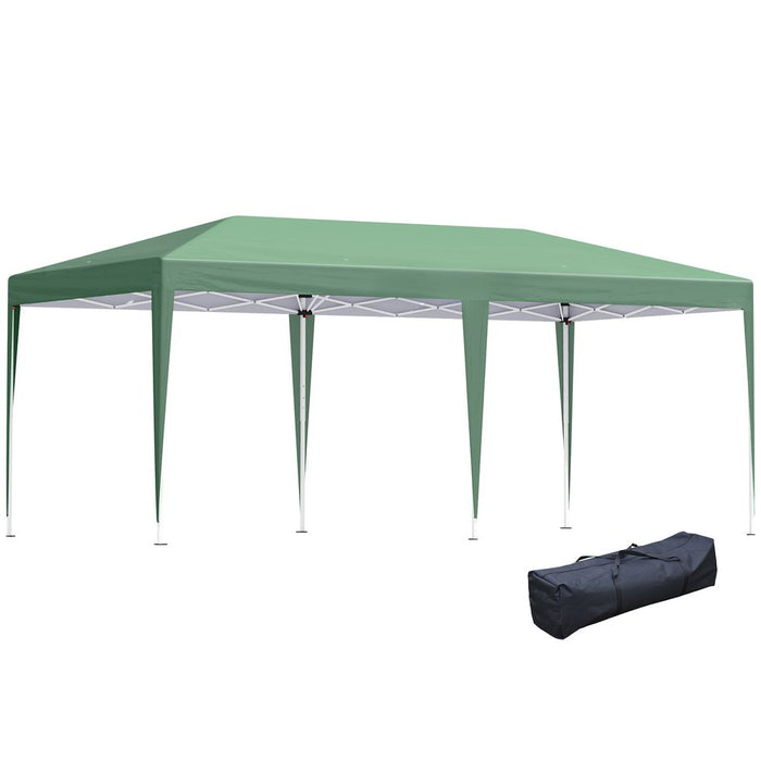 Premium Double Roof Pop Up Gazebo, Green, Heavy Duty - Best Quality