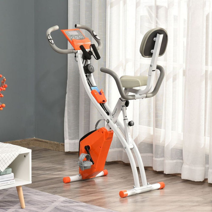 Ultimate Home Fitness Solution: 2-In-1 Exercise Bike with Pulse Sensor - Adjustable & Reliable