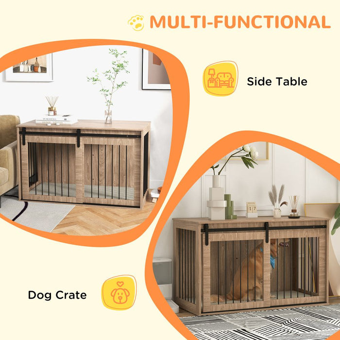 Luxury XL Dog Crate Furniture - Brown