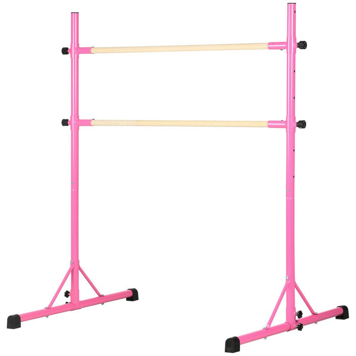 Height Adjustable Freestanding Ballet Barre, Strong and Sturdy Steel Construction