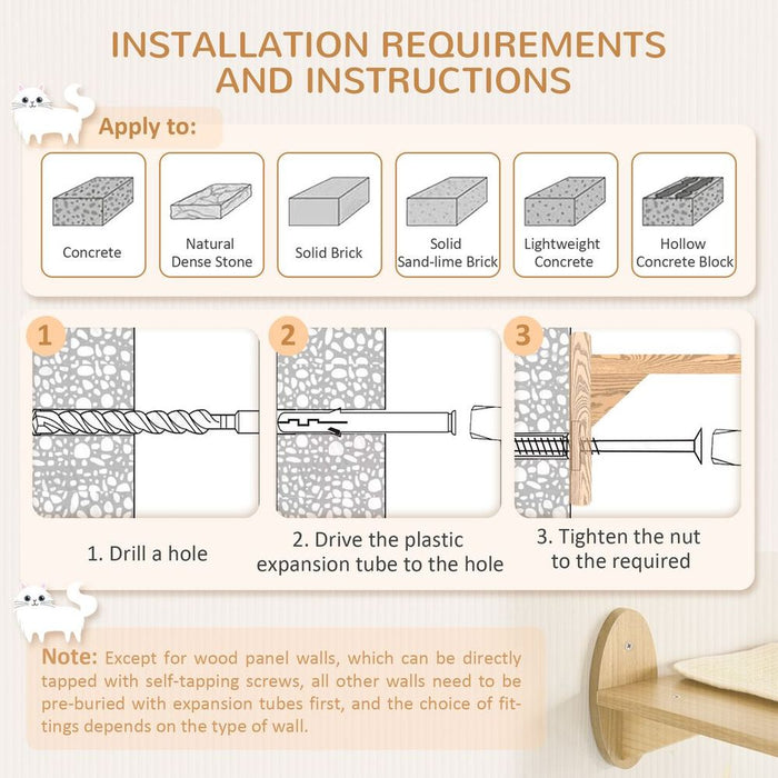 Premium Cat Shelf Set: Condo, Steps, Perches, Scratching Posts, High Quality, Easy Assembly