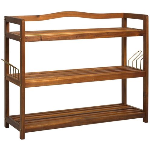 Shoe Rack for home, office, the hallway, coat cupboard, bedroom Teak Acacia Wood 74L x 26W x 62H cm