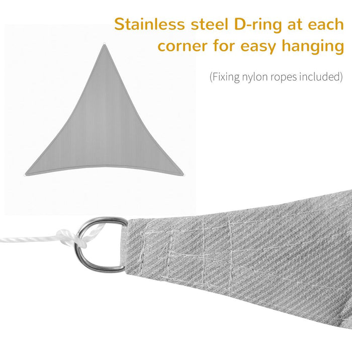 Premium 4x4m Triangle Sun Shade Sail | UV Protection | Grey | High Quality