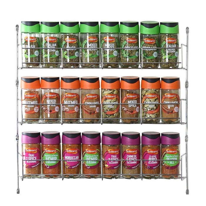 Organize Your Kitchen with the VINSANI 3 Tier Herb & Spice Rack - Quality and Space-Saving, Holds Up to 24 Jars! 0008762