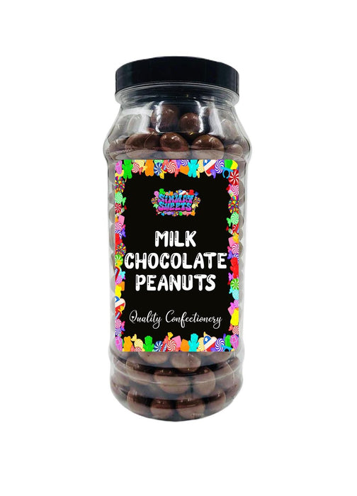 Delicious Milk Chocolate Peanuts - Retro Sweets Gift Jar - Fast Delivery - Premium Quality