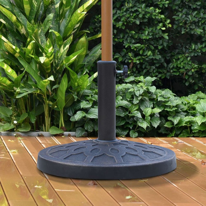 Premium Outsunny 13kg Bronze Tone Resin Garden Parasol Base - High Quality Umbrella Stand Holder for Outdoor Use