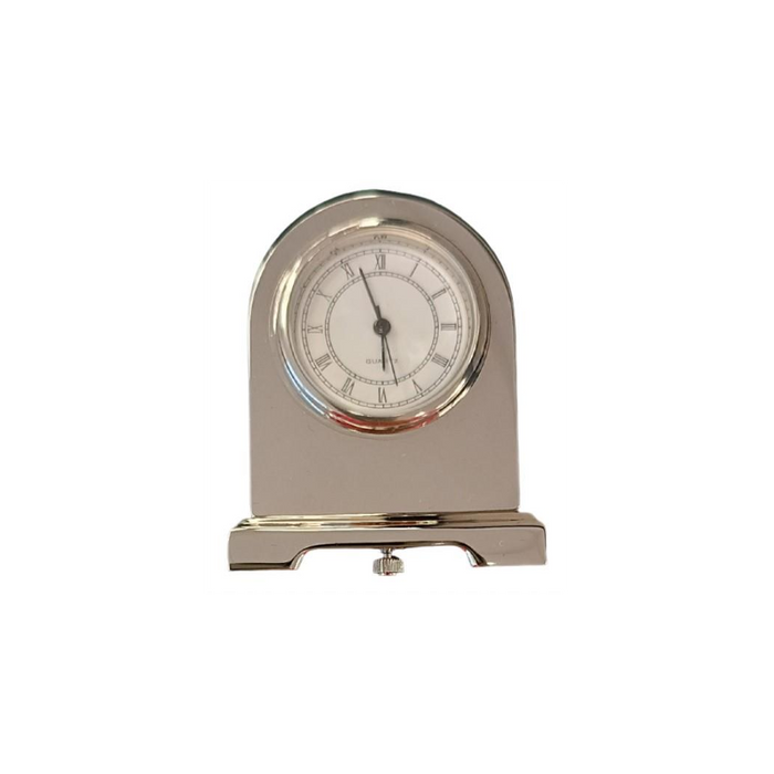Silvertone Mini Clock - Brass IMP3S - Quality Assurance - Clearance
