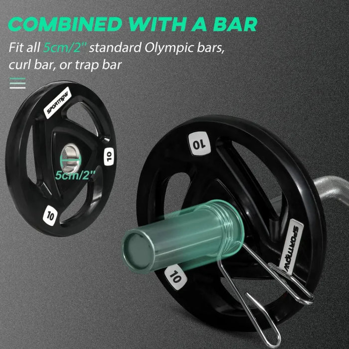 High-Quality Olympic Weight Plates, Tri-Grip Barbell Weights - 2x10kg