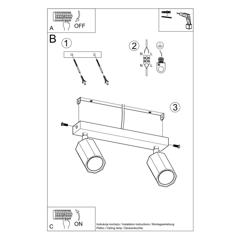 Scandinavian Wood Ceiling Lamp - Zake, High Quality GU10, Modern Design
