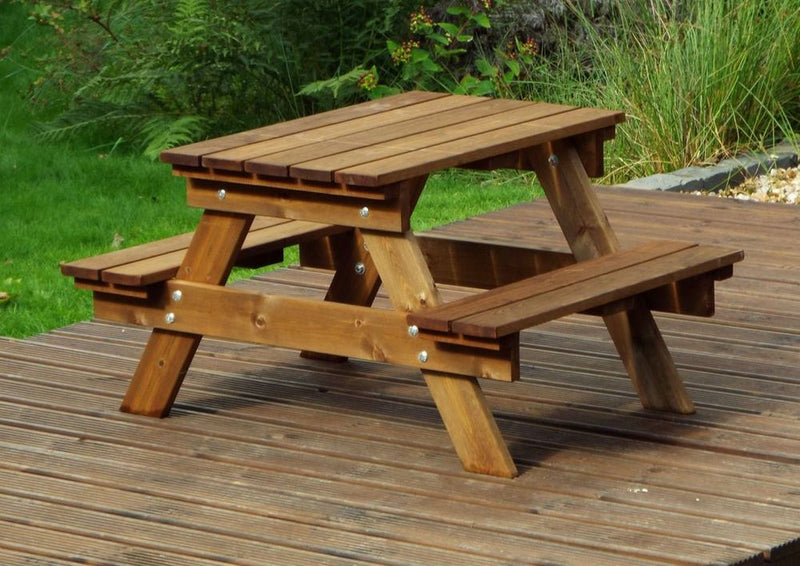 Premium Solid Wood Kids Picnic Table | Water Repellent | Classic English Design | 10 Year Guarantee
