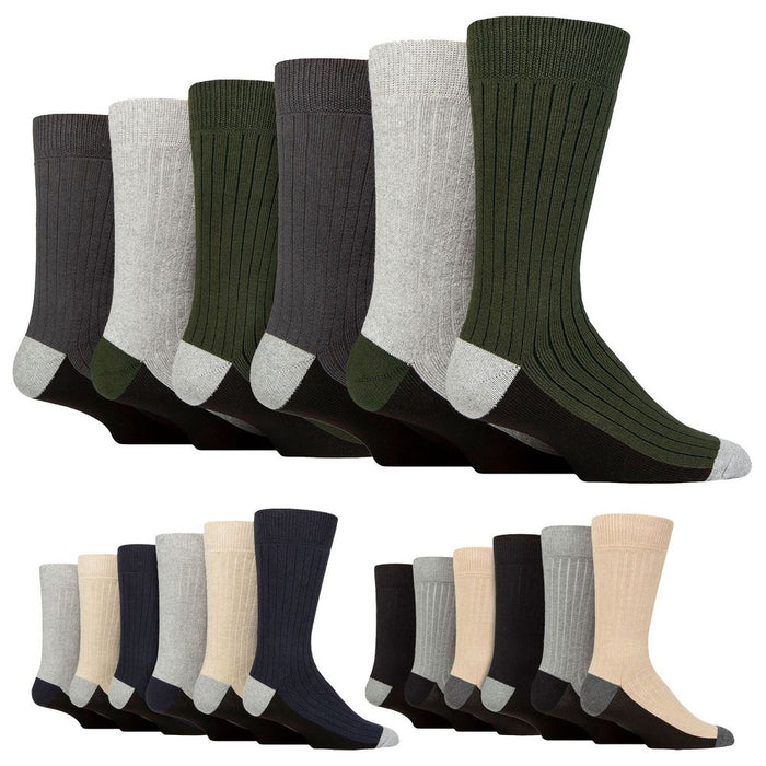 Wildfeet - 6 Pack Men’s Recycled Cotton Boot Socks