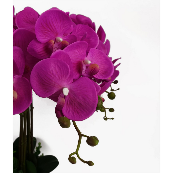 Premium 85cm Dark Pink Artificial Deluxe Orchid - High Quality and Exquisite Craftsmanship