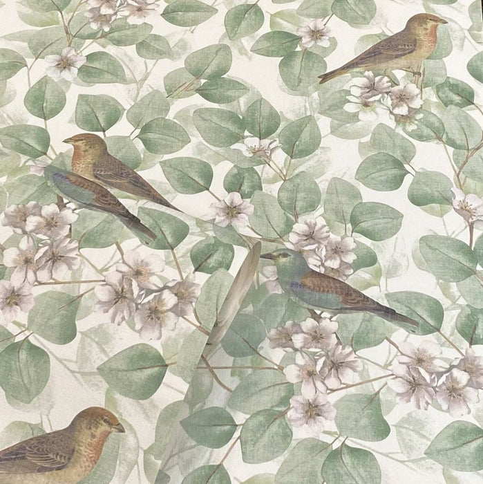 Blooming Beauty: Birds & Blossoms Green sw12 - Premium Quality Guaranteed