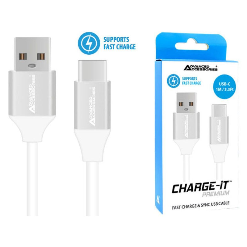 AA CHARGE-IT Premium USB-C Cable - Fast Charge - 1m - White