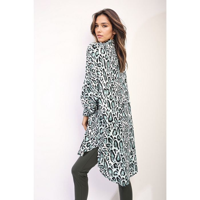 Emelia Oversized Leopard Print Shirt Dress - High-Quality & Versatile, Available in Multiple Colors