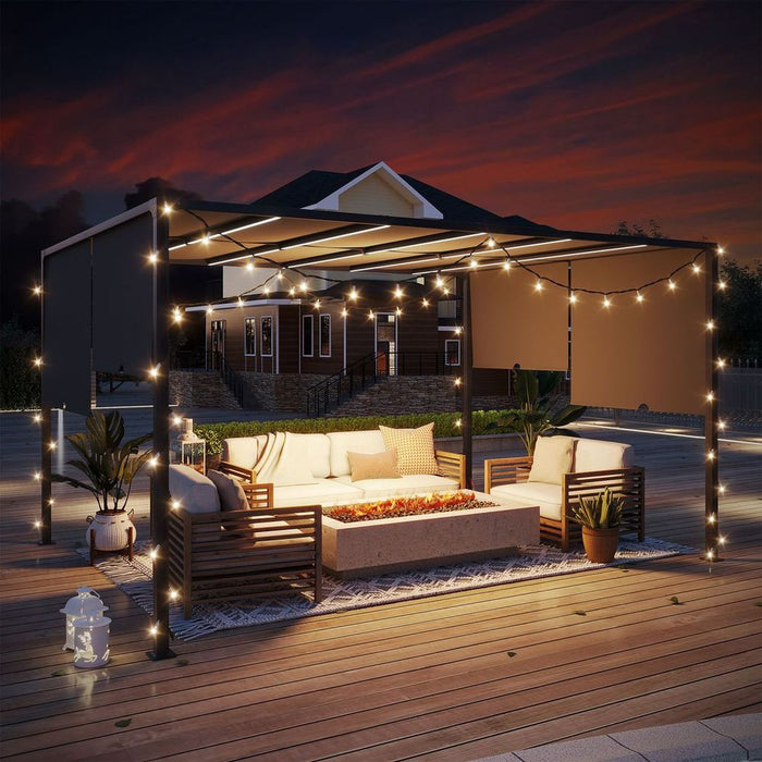 Premium LED Retractable Roof Pergola - Expand & Illuminate Your Outdoor Space