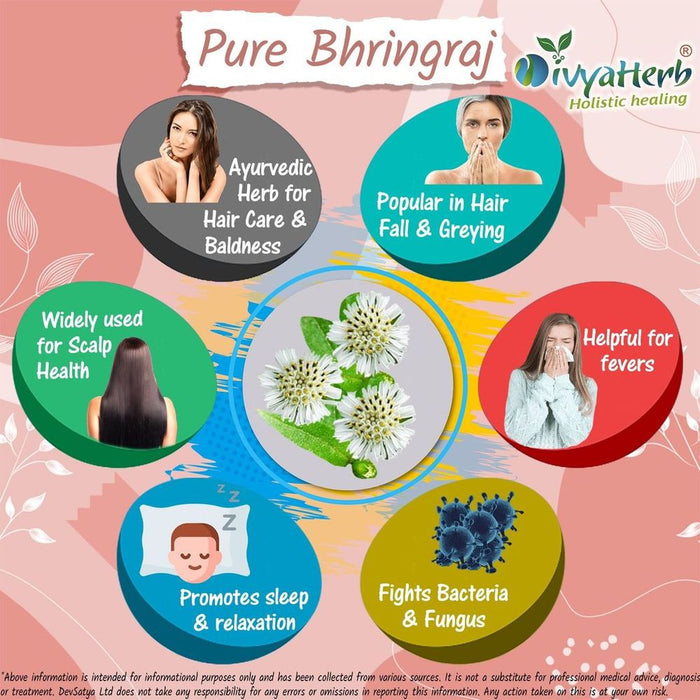 Pure Bhringraj Powder - Ayurvedic Hair Growth Treatment