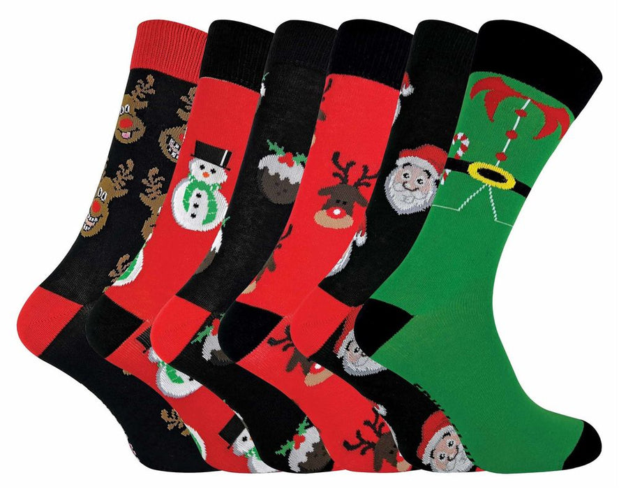 Premium Cotton Mens Festive Christmas Socks