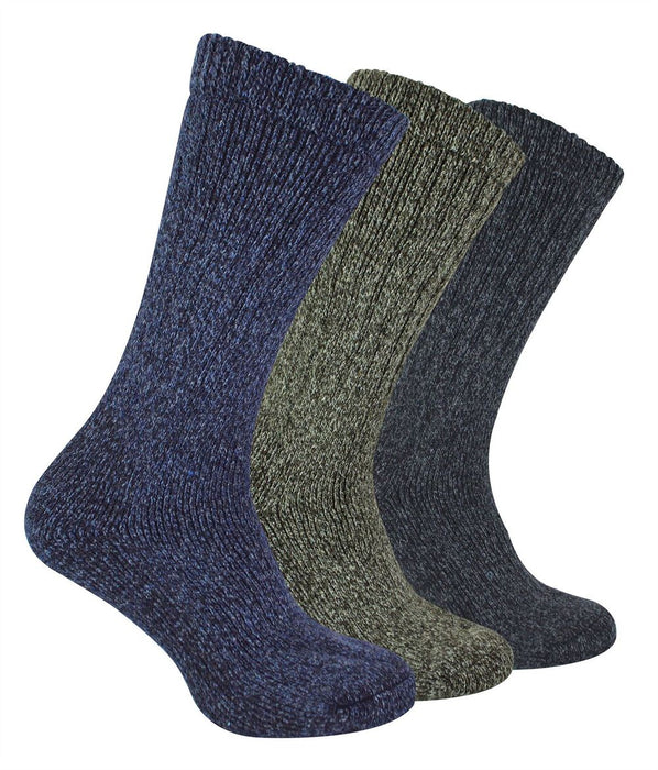 Men’s 3 Pack Thick Chunky Merino Wool Socks