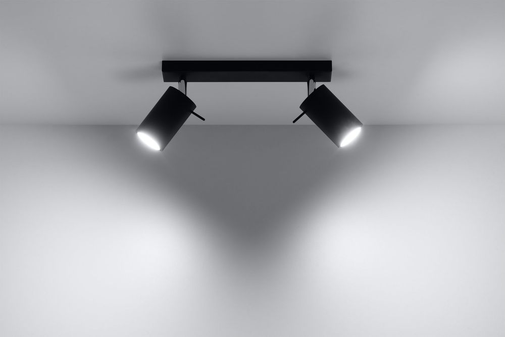 Premium Black Rotating Tube Ceiling Lamp - Modern Loft Design - High Quality GU10 Bulbs - Best for Unique Arrangements