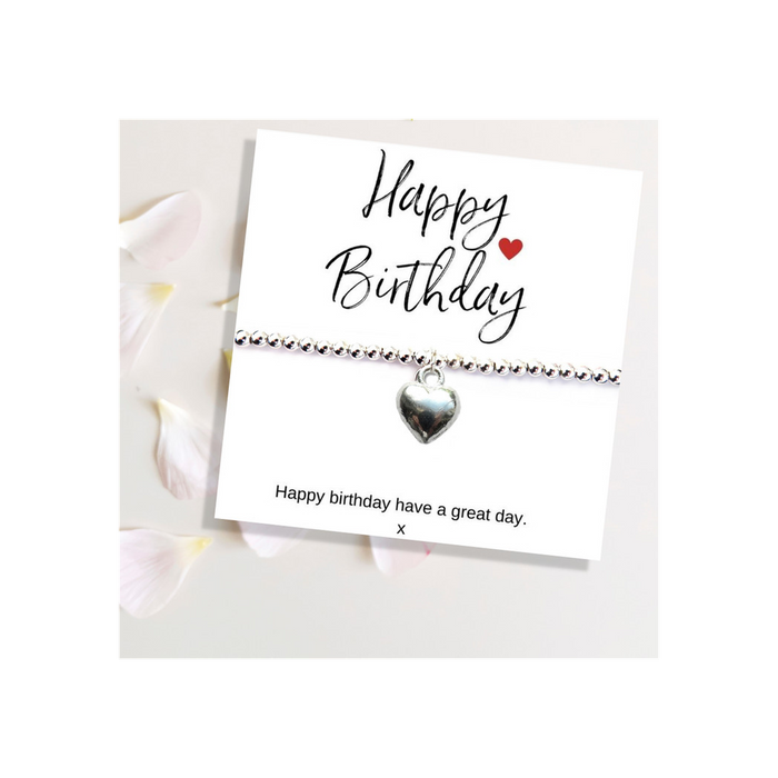 Premium Happy Birthday Bracelet - High-Quality Message Card