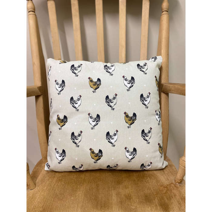 Premium Chicken Print Scatter Cushion - Removable Cover - Unique Country kitchen Collection - D11 x H40 x W40cm