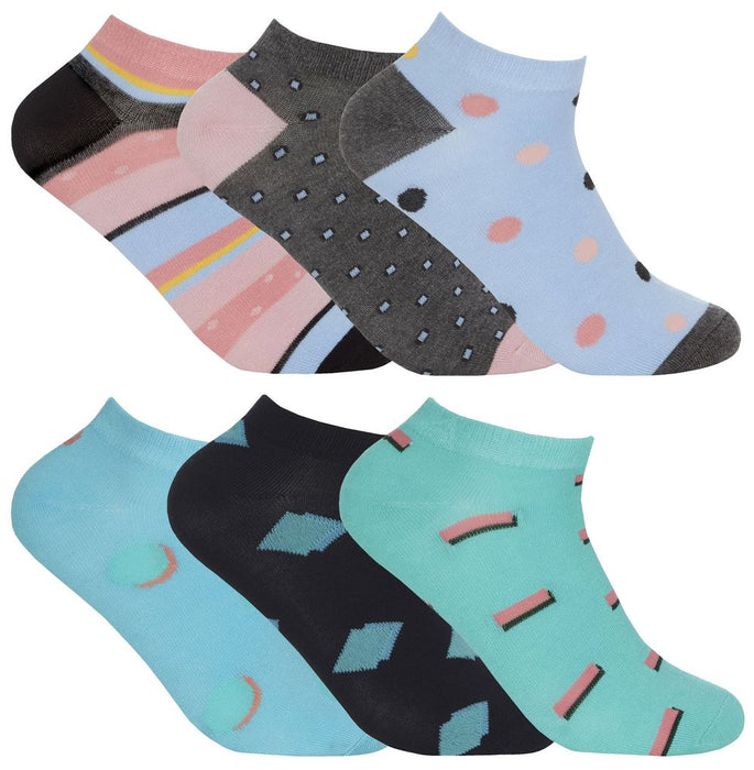 Ultra-Soft Bamboo Trainer Socks - 12 Pairs - Girls 7-14 Years - Breathable & Antibacterial