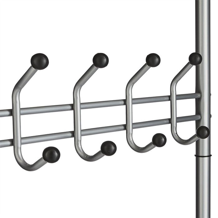 Gray Multi Purpose Stand 18 Hooks - For Clothes, Shoes, Hats, Bags - Best Quality