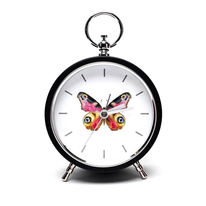 Hestia Butterfly Mantel Clock: High-Quality Metal Case Design